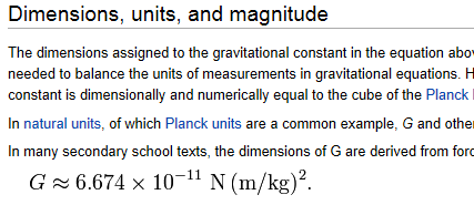 gravity constant